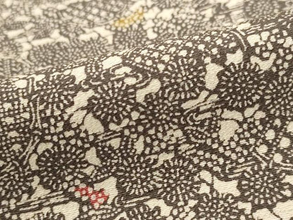 平和屋着物■上質な小紋　紬地　花尽くし　正絹　逸品　AABG9425st