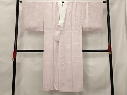 平和屋着物■長襦袢 無双仕立て 桜地紋 撫子色 正絹 逸品 AABG9427st
