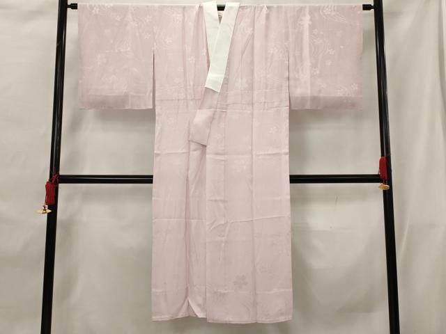 平和屋着物■長襦袢 無双仕立て 桜地紋 撫子色 正絹 逸品 AABG9427st