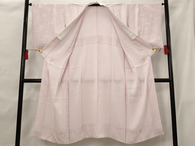 平和屋着物■長襦袢 無双仕立て 桜地紋 撫子色 正絹 逸品 AABG9427st