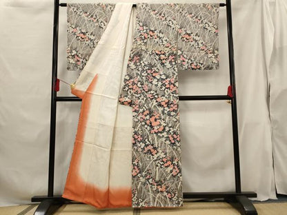 平和屋着物■訪問着 草花文 金彩 正絹 逸品 AABG9434st