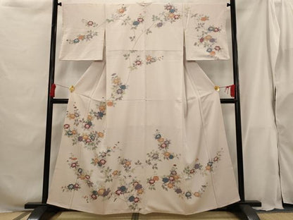 平和屋着物■訪問着　枝花文　正絹　逸品　AABG9436st