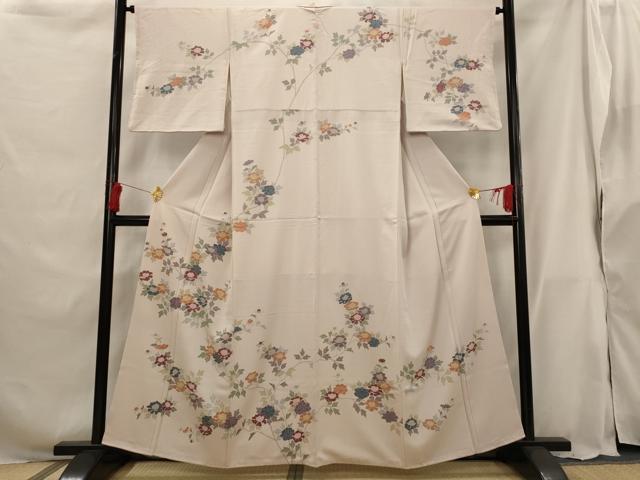 平和屋着物■訪問着　枝花文　正絹　逸品　AABG9436st