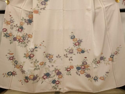 平和屋着物■訪問着　枝花文　正絹　逸品　AABG9436st