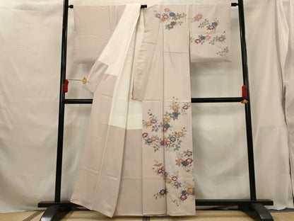 平和屋着物■訪問着　枝花文　正絹　逸品　AABG9436st