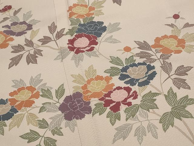 平和屋着物■訪問着　枝花文　正絹　逸品　AABG9436st