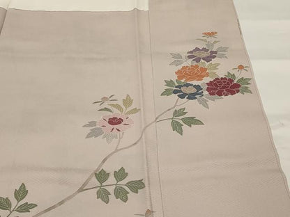 平和屋着物■訪問着　枝花文　正絹　逸品　AABG9436st