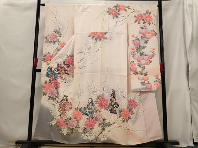 平和屋着物■豪華振袖　人物花文　暈し染め　金彩　正絹　逸品　AABG9439st
