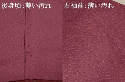 平和屋着物■上質な色無地 亀甲地紋 浅蘇芳色 正絹 逸品 AABG9445st