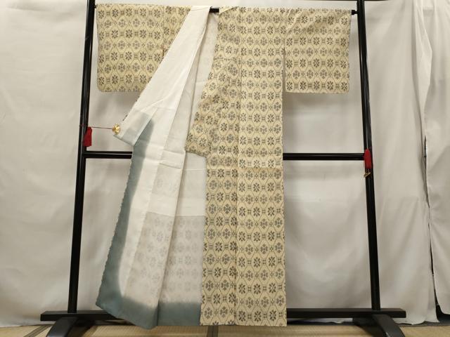 平和屋着物■上質な紬　蜀江花文　正絹　逸品　AABG9450st