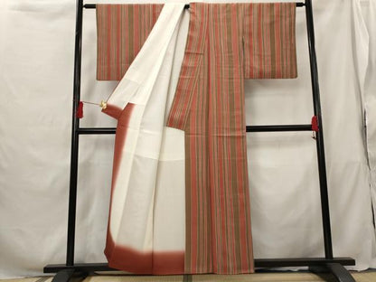 平和屋着物■上質な小紋 縞 正絹 逸品 AABG9456st