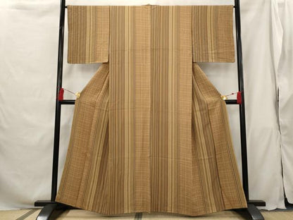 平和屋着物■上質な小紋 間道 正絹 逸品 AABG9459st
