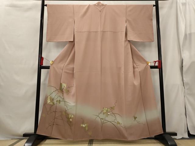 平和屋着物■豪華色留袖　駒刺繍　色紙花鳥文　暈し染め　金彩　正絹　逸品　AABG9475st