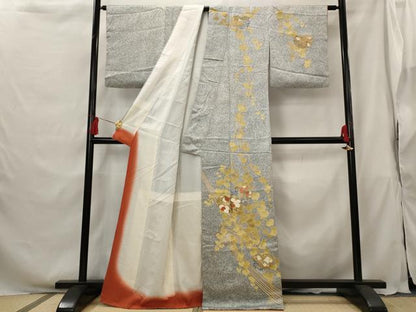 平和屋着物■訪問着 草花文 金彩 正絹 逸品 AABG9477st