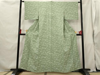 平和屋着物■上質な小紋 草花文 正絹 逸品 AABG9479st