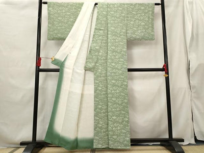 平和屋着物■上質な小紋 草花文 正絹 逸品 AABG9479st