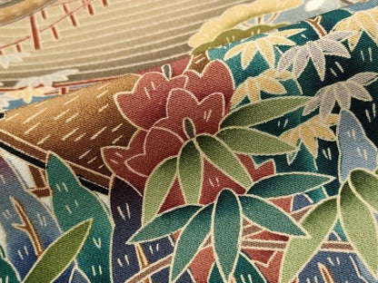 平和屋着物■豪華黒留袖 友禅 作家物 風景文 暈し染め 正絹 逸品 AABG9484st