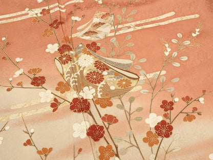 平和屋着物■訪問着 駒刺繍 枝花文 暈し染め 金彩 正絹 逸品 AABG9486st