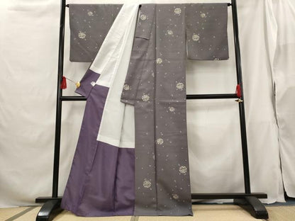 平和屋着物■小紋　花丸文　洗える着物　AABG9488st