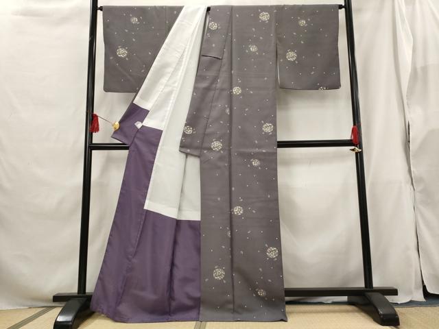 平和屋着物■小紋　花丸文　洗える着物　AABG9488st