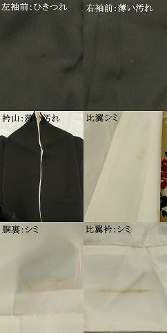 平和屋着物■豪華黒留袖 駒刺繍 誰が袖花鳥文 金彩 正絹 逸品 AABG9508st