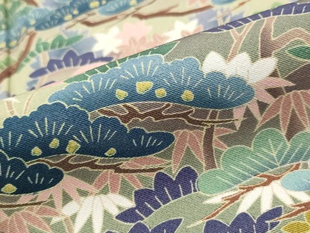 平和屋着物■豪華黒留袖　作家物　風景松文　正絹　逸品　AABG9511st
