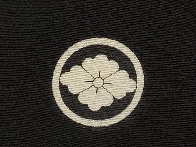 平和屋着物■豪華黒留袖　総刺繍　駒刺繍　扇面花文　金糸　正絹　逸品　AABG9518st