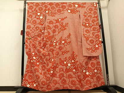 平和屋着物●豪華振袖　総絞り　梅　正絹　逸品　AABG9534ph