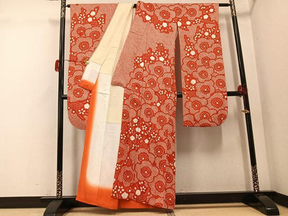 平和屋着物●豪華振袖　総絞り　梅　正絹　逸品　AABG9534ph