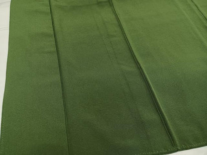 平和屋着物●上質な色無地　松葉色　正絹　逸品　AABG9540ph