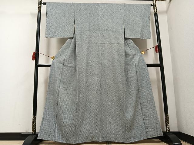 平和屋着物●大変加工の良い総絞り小紋　正絹　逸品　AABG9543ph