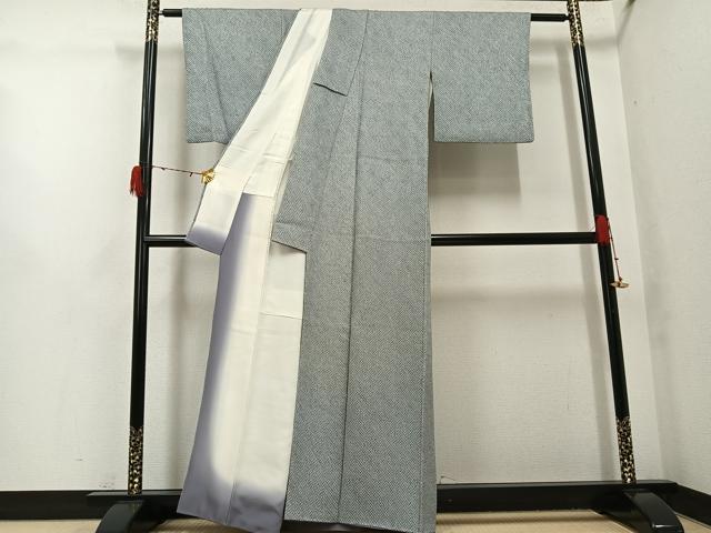 平和屋着物●大変加工の良い総絞り小紋　正絹　逸品　AABG9543ph