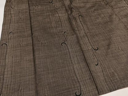 平和屋着物●本場大島紬　カタス7マルキ　唐草間道　正絹　逸品　AABG9548ph