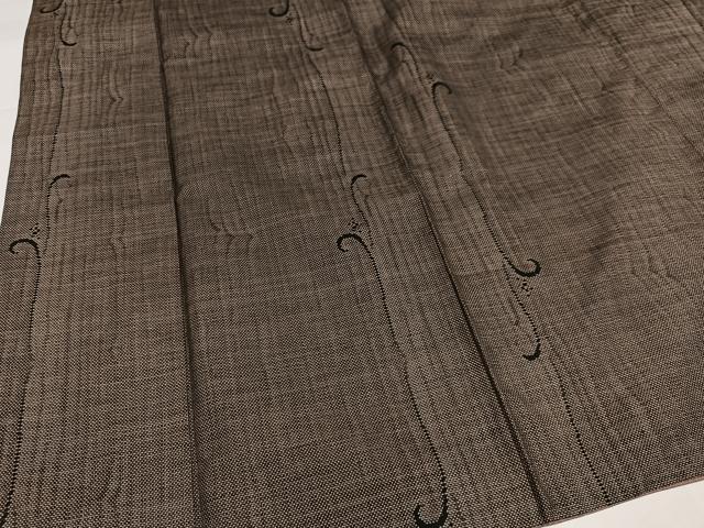 平和屋着物●本場大島紬　カタス7マルキ　唐草間道　正絹　逸品　AABG9548ph