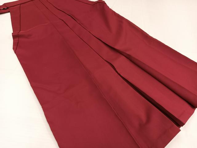 平和屋着物●女性　行灯袴　色無地　蘇芳色　洗える着物　AABG9550ph