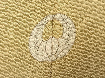 平和屋着物●訪問着　友禅　松竹梅エ霞流水草花文　鬼しぼ縮緬　正絹　逸品　AABG9555ph