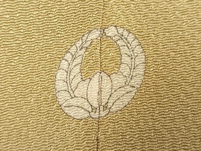 平和屋着物●訪問着　友禅　松竹梅エ霞流水草花文　鬼しぼ縮緬　正絹　逸品　AABG9555ph