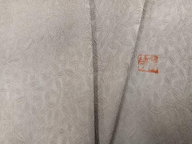 平和屋着物●上質な色無地　作家物　草木地紋　霞色　正絹　逸品　AABG9556ph