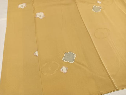 平和屋着物●上質な小紋　梅　金彩　正絹　逸品　AABG9559ph
