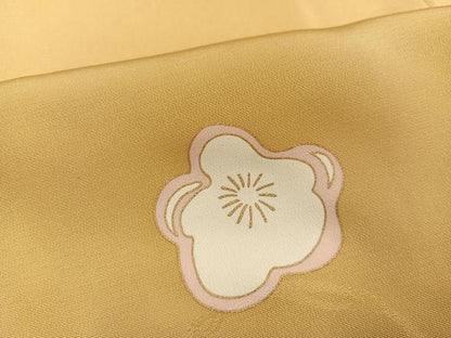 平和屋着物●上質な小紋　梅　金彩　正絹　逸品　AABG9559ph