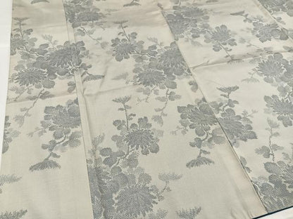 平和屋着物●上質な紬　枝花文　正絹　逸品　AABG9565ph