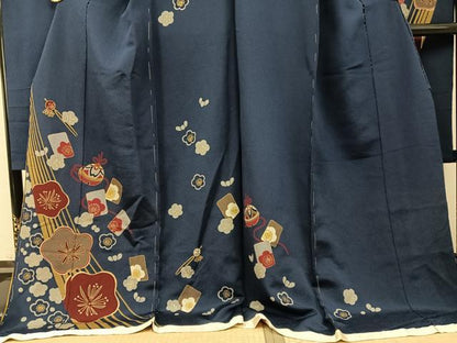 平和屋着物●豪華振袖　梅　鬼しぼ縮緬　上代45万　仮絵羽　逸品　未使用　AABG9569ph