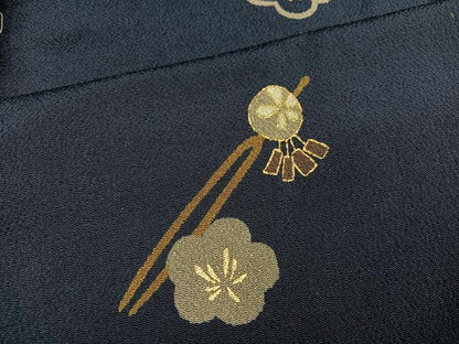平和屋着物●豪華振袖　梅　鬼しぼ縮緬　上代45万　仮絵羽　逸品　未使用　AABG9569ph