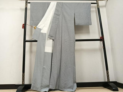 平和屋着物●京友禅の第一人者　松井青々　小紋　霞文　正絹　逸品　未使用　AABG9574ph