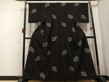 平和屋着物●本場大島紬　カタス9マルキ　地空き　梅　正絹　逸品　未使用　AABG9576ph