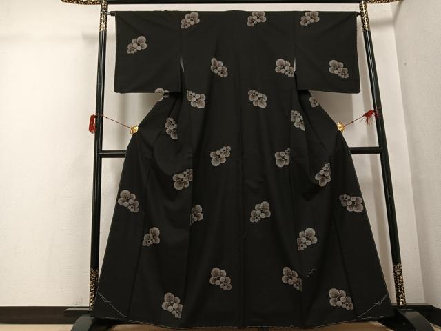 平和屋着物●本場大島紬　カタス9マルキ　地空き　梅　正絹　逸品　未使用　AABG9576ph