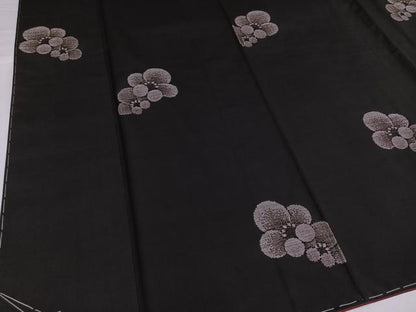 平和屋着物●本場大島紬　カタス9マルキ　地空き　梅　正絹　逸品　未使用　AABG9576ph