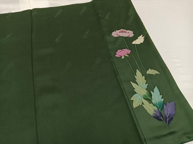 平和屋着物●二代目清次郎　手描き　訪問着　草花文　暈し染め　正絹　逸品　AABG9580ph