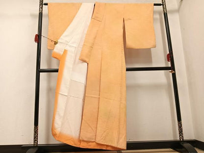 平和屋着物●上質な小紋　立波地紋　暈し染め　正絹　逸品　AABG9585ph