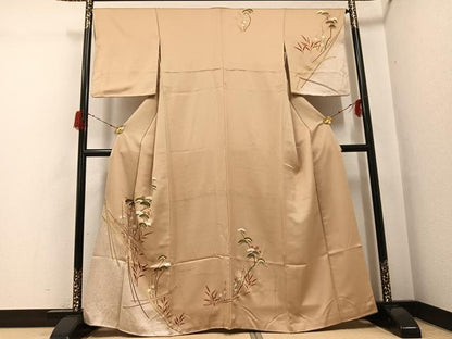 平和屋着物●訪問着　松竹梅　金彩　正絹　逸品　AABG9595ph
